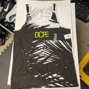 Dope men’s tank top White black small